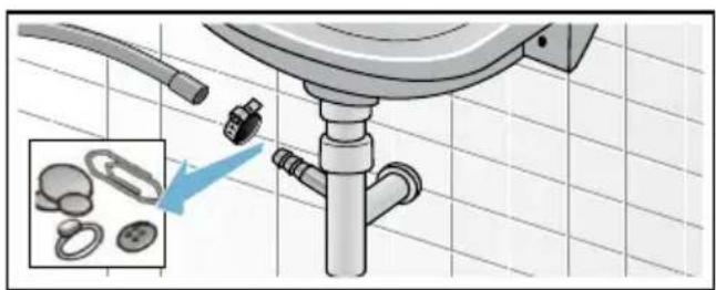 BOSCH WAN28070EX - Ablaufschlauch am Siphon verstopft - 1