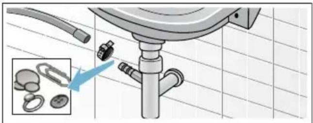 SIEMENS WM14Q48D - Ablaufschlauch am Siphon verstopft - 1