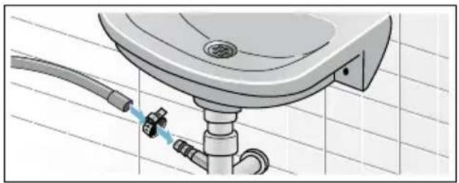BOSCH WAQ28477EX - ■ Ablauf in einen Siphon - 1