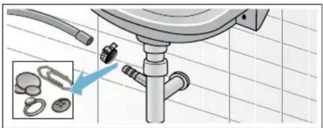 BOSCH WAQ28477EX - Ablaufschlauch am Siphon verstopft - 1