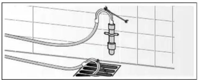 BOSCH WAQ28477EX - ■ Ablauf in ein Kunststoffrohr mit Gummimuffe oder einen Gully - 1