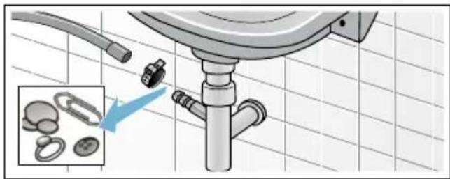 SIEMENS WM14Q3ED1 - Ablaufschlauch am Siphon verstopft - 1