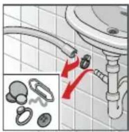 BOSCH WAY2874W - Ablaufschlauch am Siphon verstopft - 1