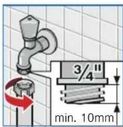 BOSCH WAY32790 - Gewinde der Verschraubungen kann beschädigt werden! - 1