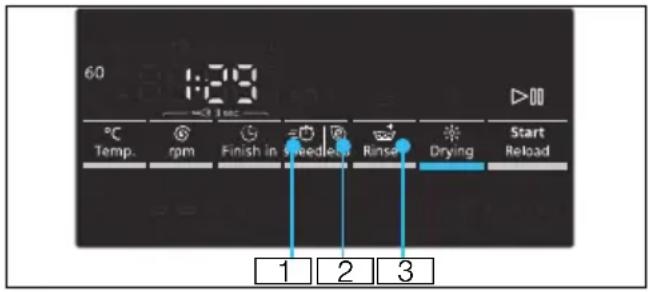 SIEMENS WD15G441EU - Auswahl von Zusatzfunktionen - 1