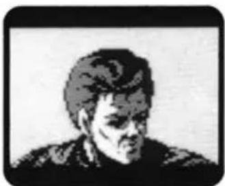 Black-and-white pixelated portrait of a person with short hair and beard (no text or symbols)