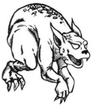 Illustration of a stylized, multi-colored creature with exaggerated facial features and claws (no text or symbols)