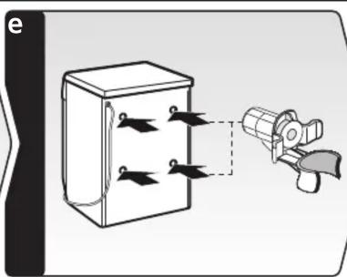 Diagramm, das den Luftstrom um einen Kühlschrank mit einem mechanischen Gerät in der Nähe zeigt (kein Text oder Symbole)