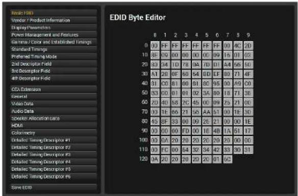 Lightware UMX-TPS-TX120 - Editing an EDID - 1