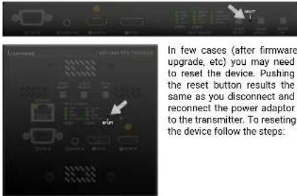 Lightware UMX-TPS-TX120 - Resetting the Device - 1