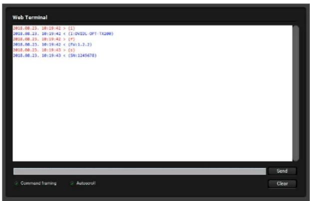 Lightware DVIDL-OPT-TX200 - Terminal Window - 1