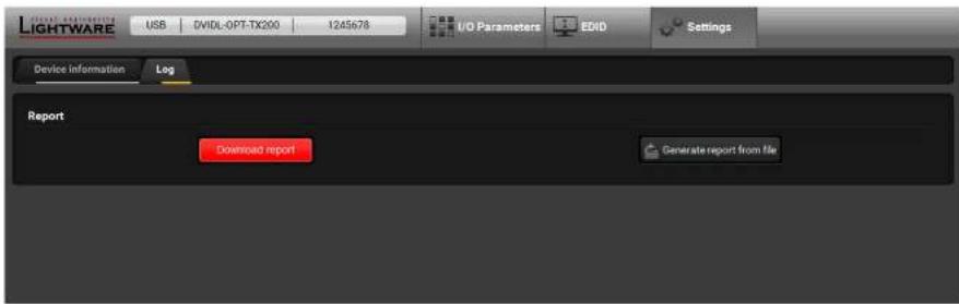 Lightware DVIDL-OPT-TX200 - Generating a Custom Report File - 2