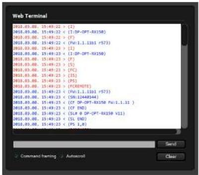 Lightware DP-OPT-RX150 - Terminal Menu - 1