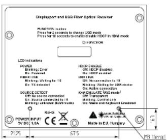 Lightware DP-OPT-RX150 - Mechanical Drawings - 4