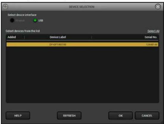 Lightware DP-OPT-RX150 - Step 2. Select the Device. - 1