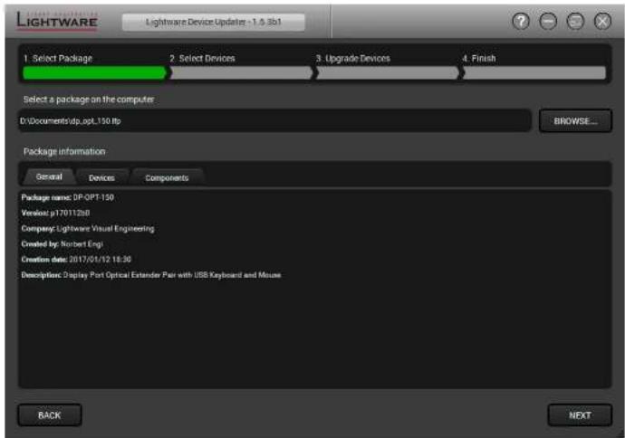 Lightware DP-OPT-RX150 - Step 1. Select the Package. - 1