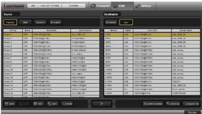 Lightware UMX-OPT-TX150R - EDID Menu - 1