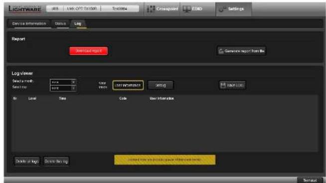 Lightware UMX-OPT-TX150R - Log - 1
