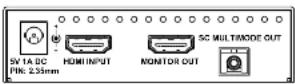 Lightware HDMI-OPT-RX200R - Front View Rear View - 2