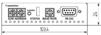 Lightware HDMI-OPT-RX200R - Front View Rear View - 1