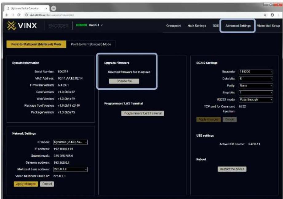Lightware VINX-110-HDMI-DEC - Firmware Upgrading Steps - 4