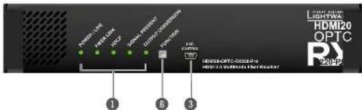 Lightware HDMI20-OPTC-TX220-FOX - Front View - 2