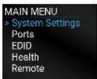 Lightware HDMI20-OPTC-TX220-FOX - Front Panel LCD Menu Operations - 1