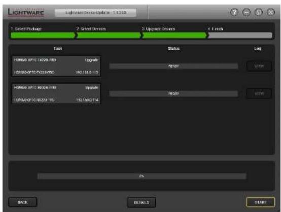 Lightware HDMI20-OPTC-TX220-FOX - Step 3. Upgrade the device. - 1