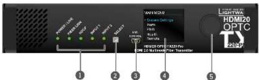 Lightware HDMI20-OPTC-TX220-FOX - Front View - 1