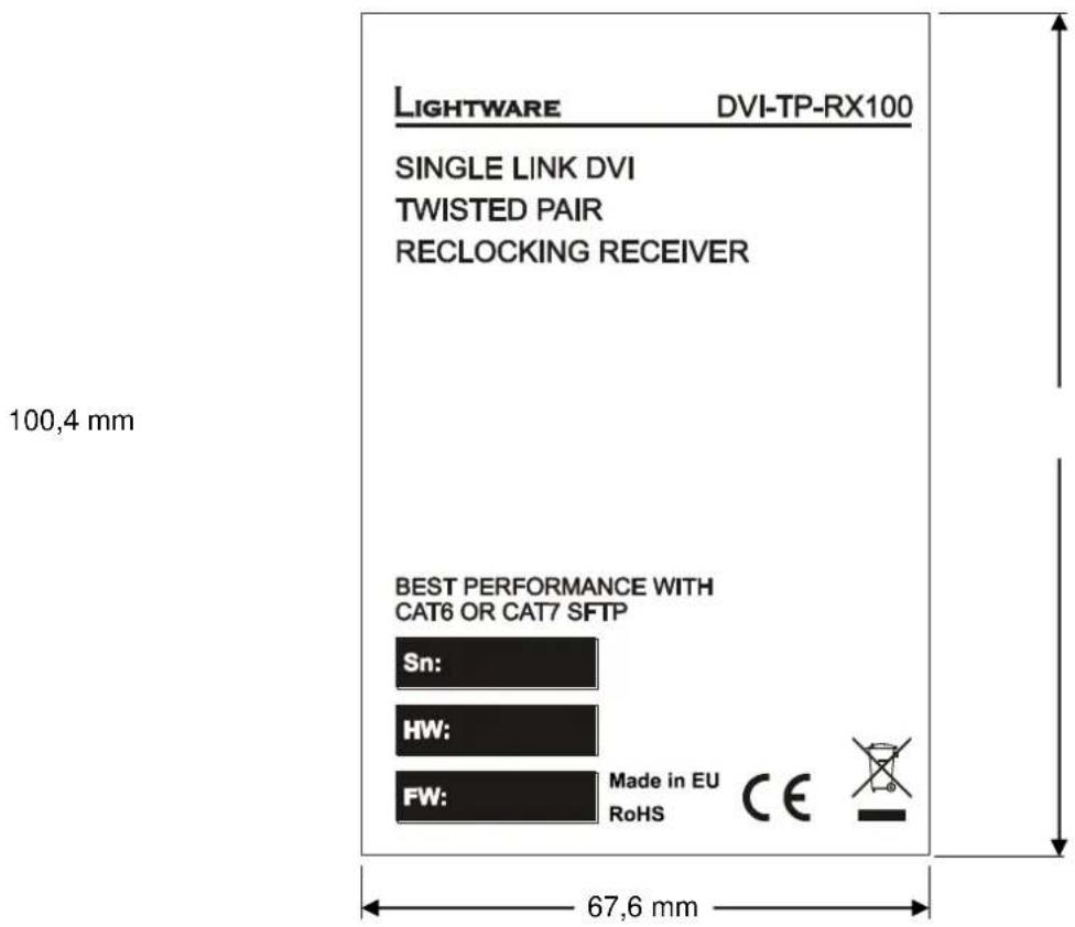 Lightware DVI-TP-TX200 - Top view - 1