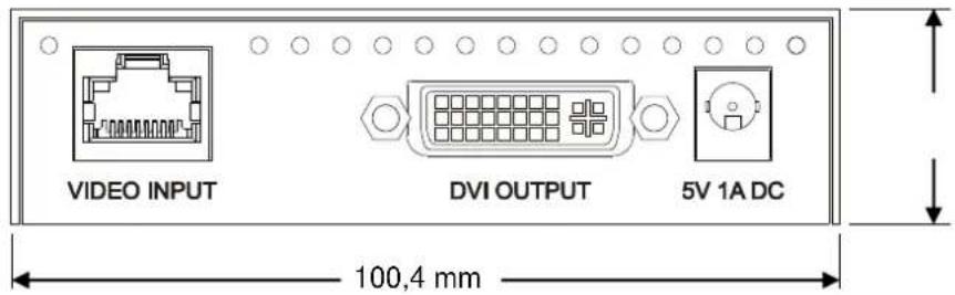 Lightware DVI-TP-TX200 - Rear view (inputs, output and power) - 1