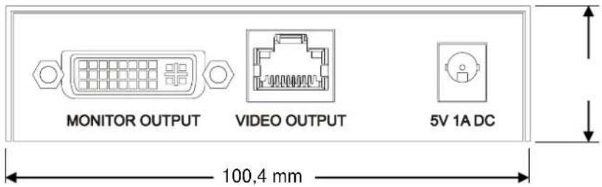 Lightware DVI-TP-TX200 - Rear view (outputs and power) - 1