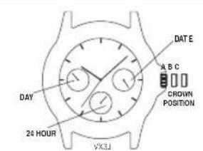 Nautica BFD 105 Chrono - To set the calendar/date: - 1