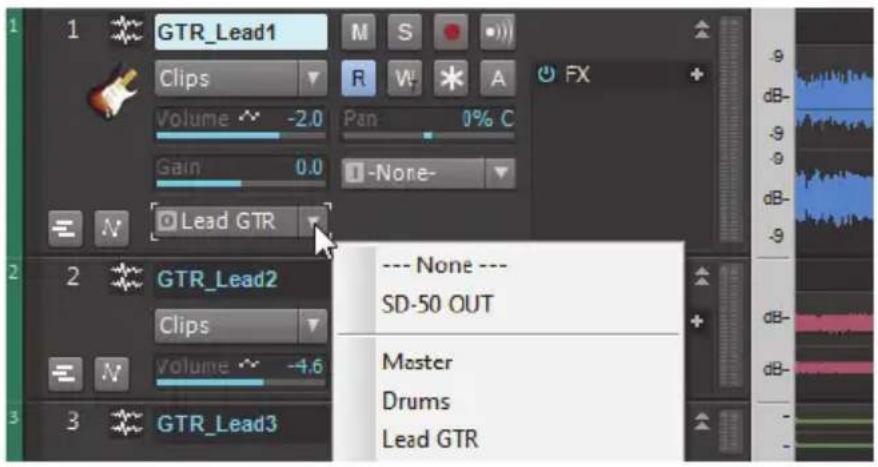 GTR_Lead1 Clips Volume -2.0 Pan 0% C Gain 0.0 None- Lead GTR --- None --- SD-50 OUT Master Drums Lead GTR