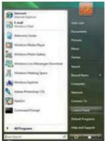Start Menu Start Menu Options 1. All Windows Start Menu Welcome Cardier Windows Hosting Player Windows Photo Gallery Windows Live Hosting Environment Windows Hosting Space Windows Explorer Adobe Photoshop CS2 SpeedUp Commanded Prompt All Programs Start Menu Documents Actions Music Games Search Recent Items Computer Network Comment To Control Panel Default Programs Help and Support
