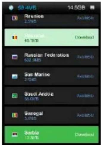 SB 4MB 14.5GB Reunion 2.0MB Download Russia 45.1MB Download Russian Federation 632.9MB Download San Marise 315MB Download Saudi Arabia 58.0MB Download Senegal 3.0MB Download Serbia 13.3MB Download
