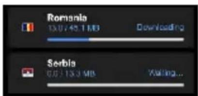 Romania 13.0V 45.1 MB Downloading Serbia 0.0113.3 MB Waiting...