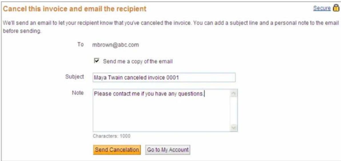 PayPal Invoicing (2010) - Enter a Note to the recipient. (Optional) - 1