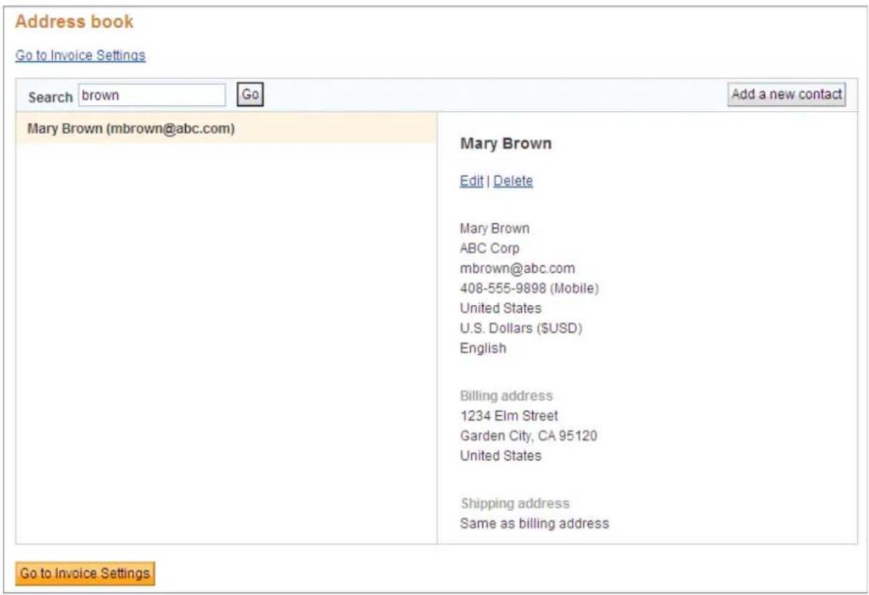 PayPal Invoicing (2010) - Deleting Contacts - 1