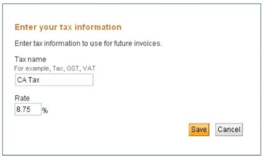 PayPal Invoicing (2010) - Adding Tax Information in an Invoice or Template - 2