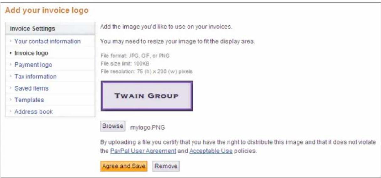 PayPal Invoicing (2010) - Changing Your Invoice Logo - 1
