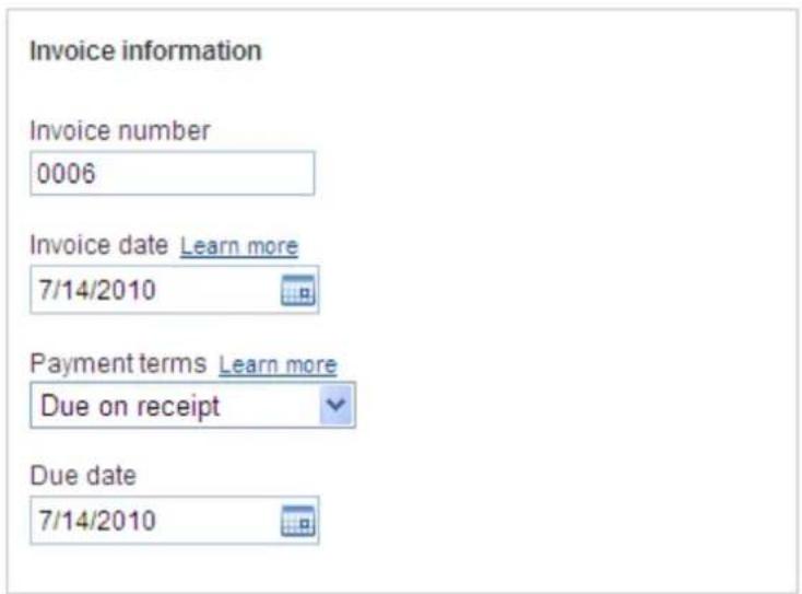 PayPal Invoicing (2010) - Entering Invoice Information - 1