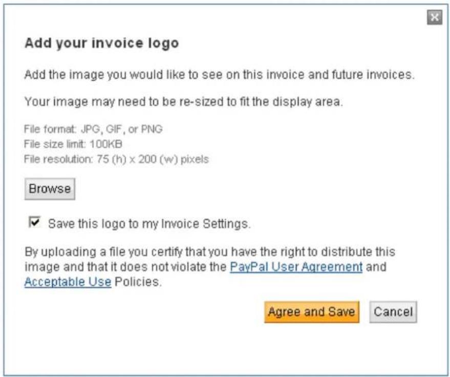 PayPal Invoicing (2010) - Adding a Logo When You Create an Invoice - 1
