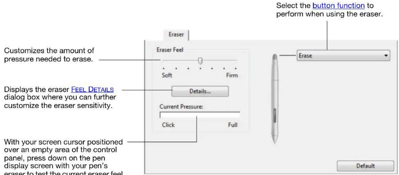 WACOM CintiQ DTU-1631 - ADJUSTING ERASER FEEL - 1