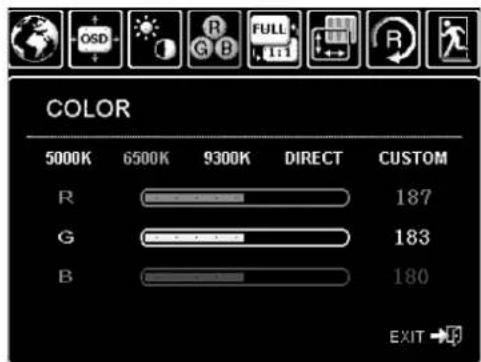 WACOM CintiQ DTU-1631 - ON SCREEN DISPLAY (OSD) SETTINGS - 6