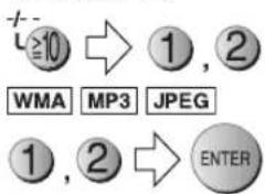PANASONIC SC-PT450 - Press the numeric buttons to select the item. (WMA MP3 JPEG Press [ENTER] to register the selection.) - 2