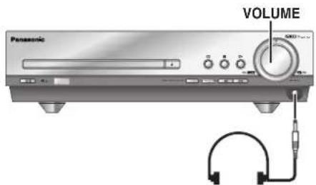 PANASONIC SC-MT1P - Reduce the volume and connect the headphones (not included). - 1