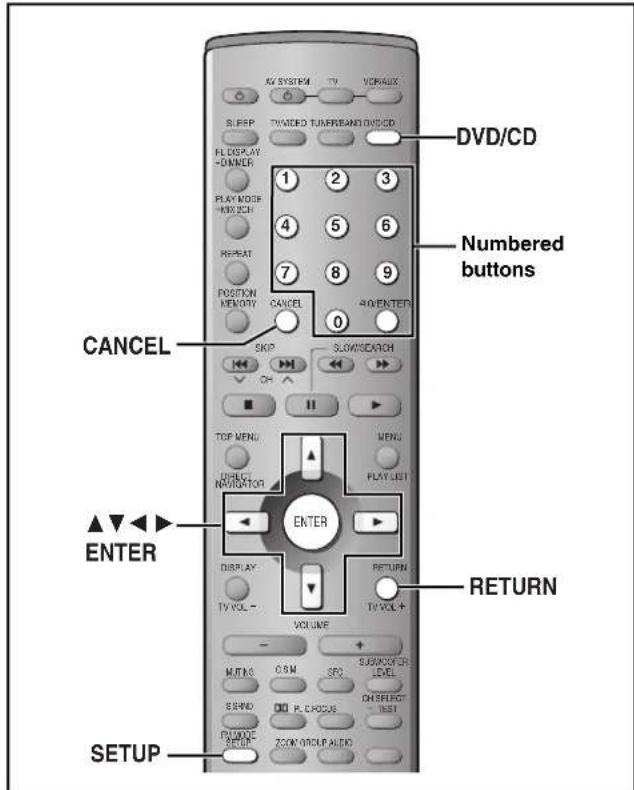 PANASONIC SC-MT1P - Changing settings - 1