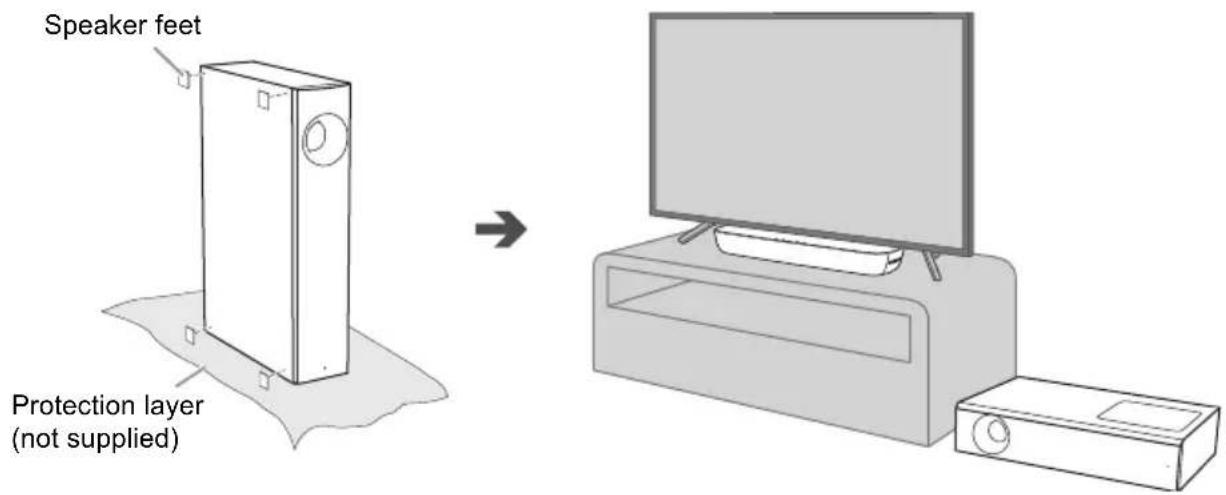PANASONIC SC-HTB258 - Placement of the active subwoofer - 3