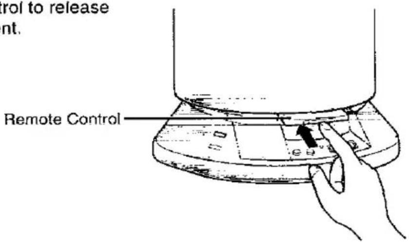 PANASONIC KX-TS700 - To remove the remote control - 1
